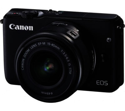 CANON  EOS M10 Compact System Camera with 15-45 mm f/3.5-f/6.3 IS STM Wide-angle Zoom Lens - Black